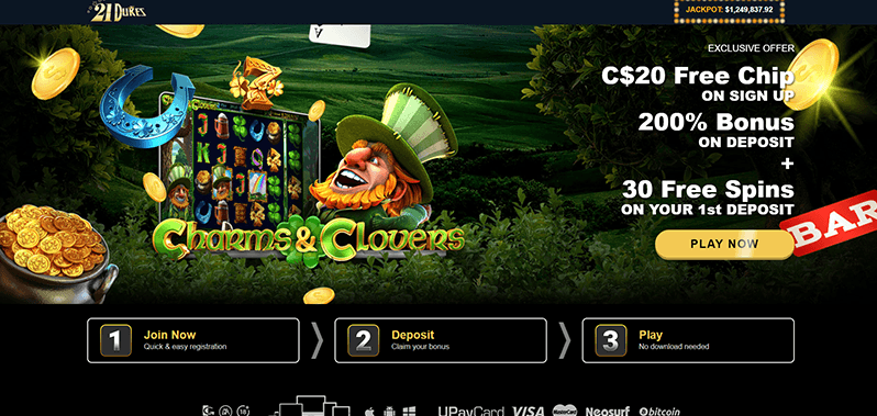 21Dukes Casino Welcome Bonus