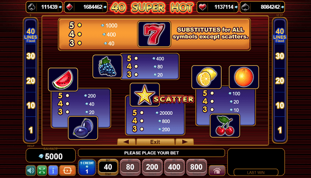 40-super-hot-slot-paytable 40 Super Hot Slot Paytable