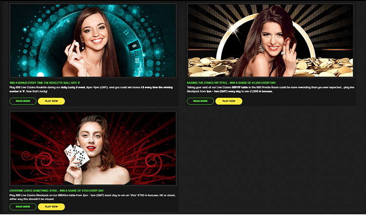 888 Casino Live Dealer Gamess Canada