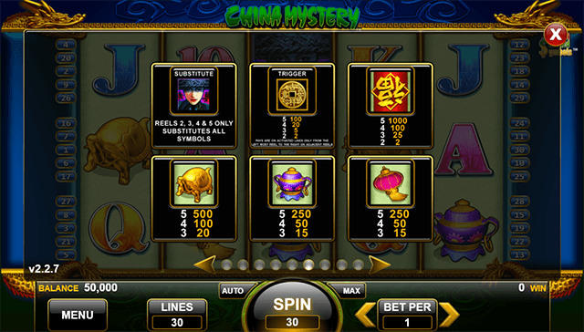 China Mystery Slot Paytable China Mystery Slot Paytable