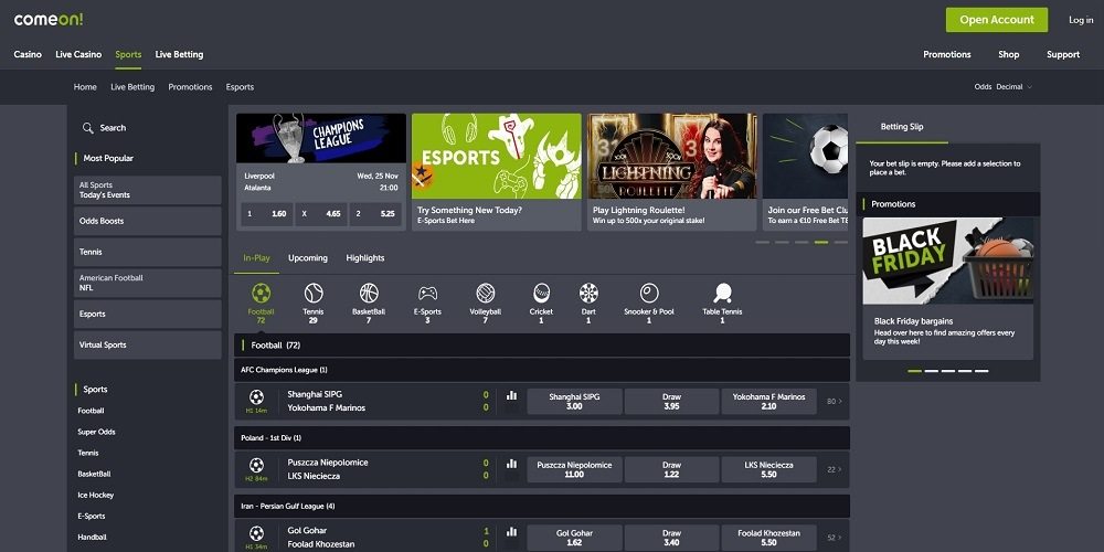 ComeOn Sports Betting