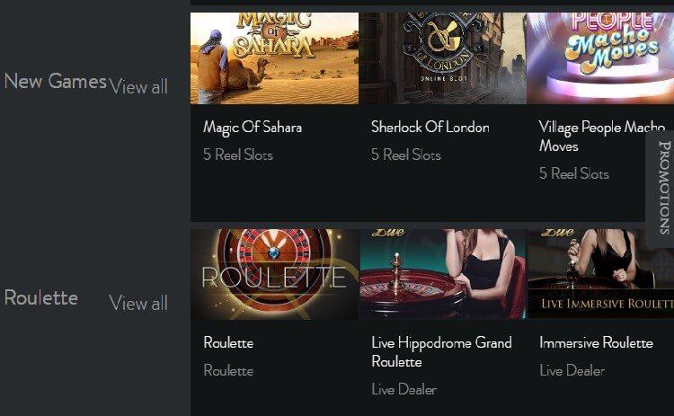 Hippodrome casino games