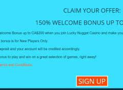 Lucky Nugget Casino Welcome Promotion