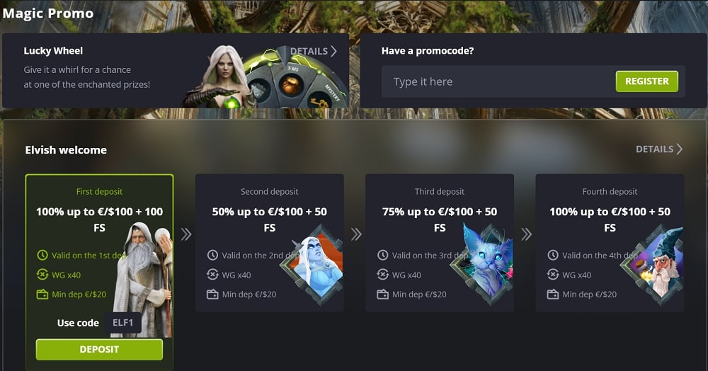 LuckyElf casino promotions