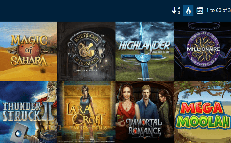 Roxy Palace casino games