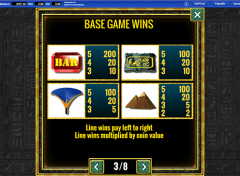 Sphinx Slot Paytable