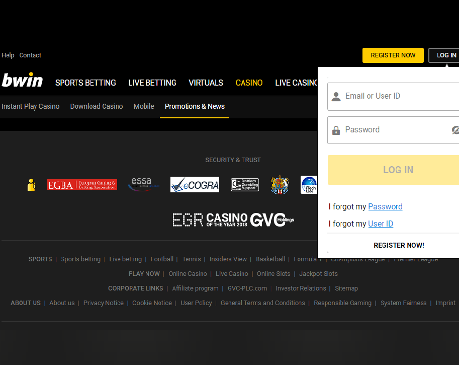 bwin casino bonus
