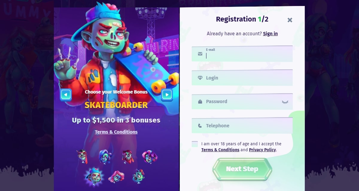 Casombie casino login