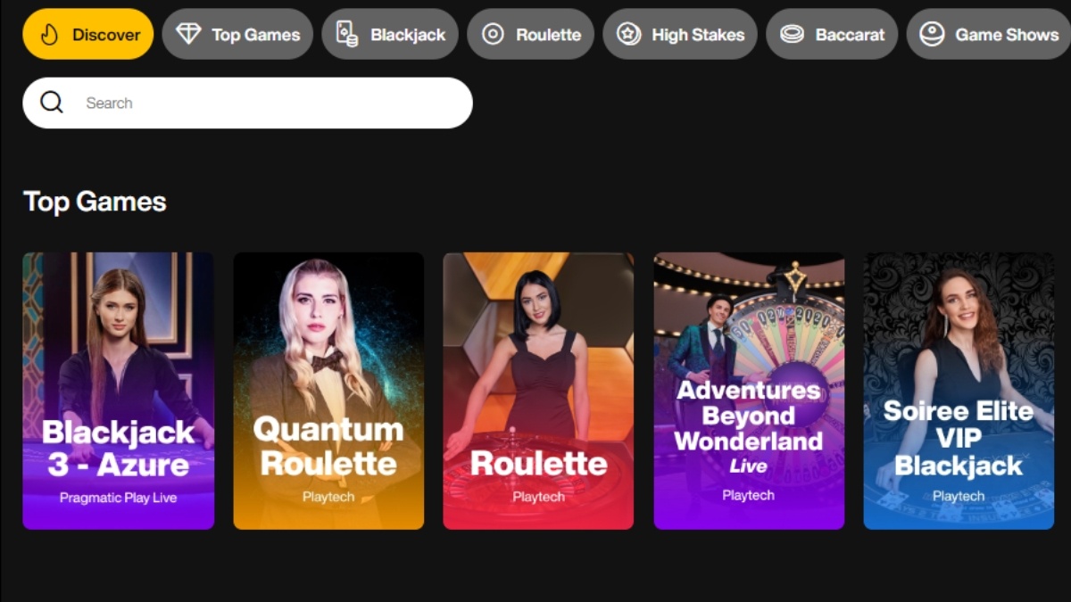 Just Casino Live Games