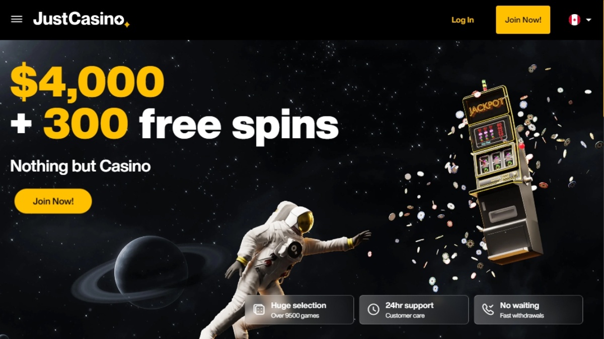 Just Casino Main Page