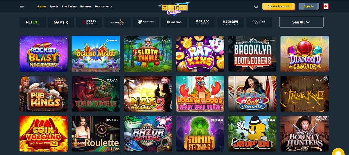 Snatch casino games