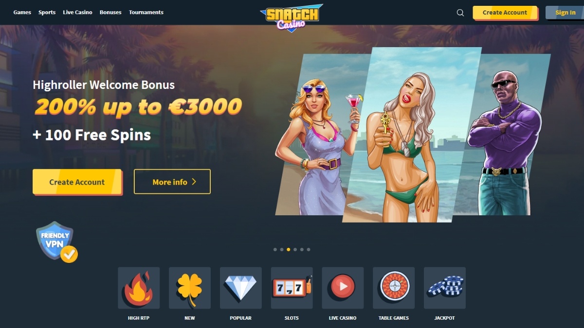 Snatch Casino: 7000+ Games